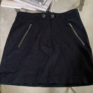 Black Button Skirt